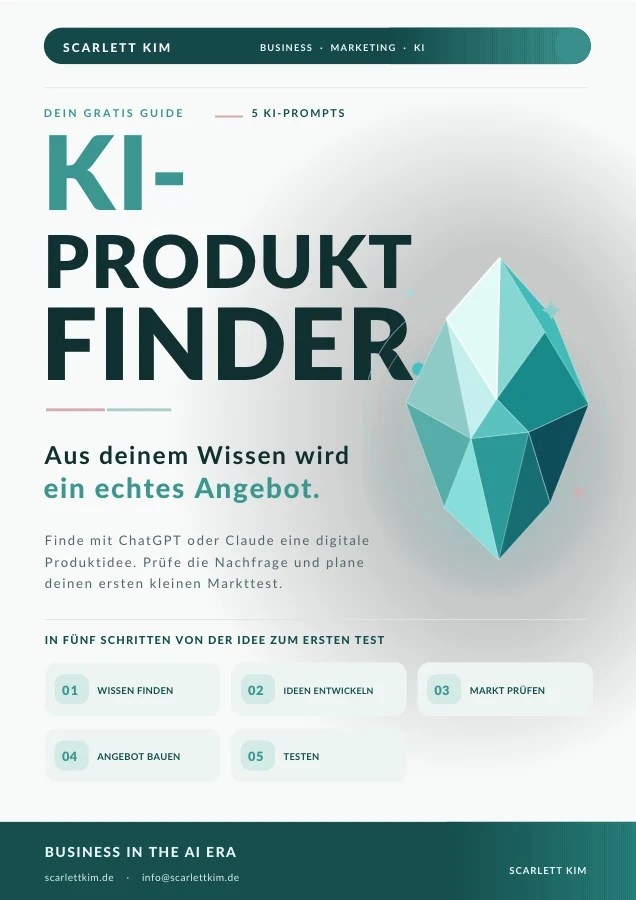 Titelseite des Guides KI-Produktfinder